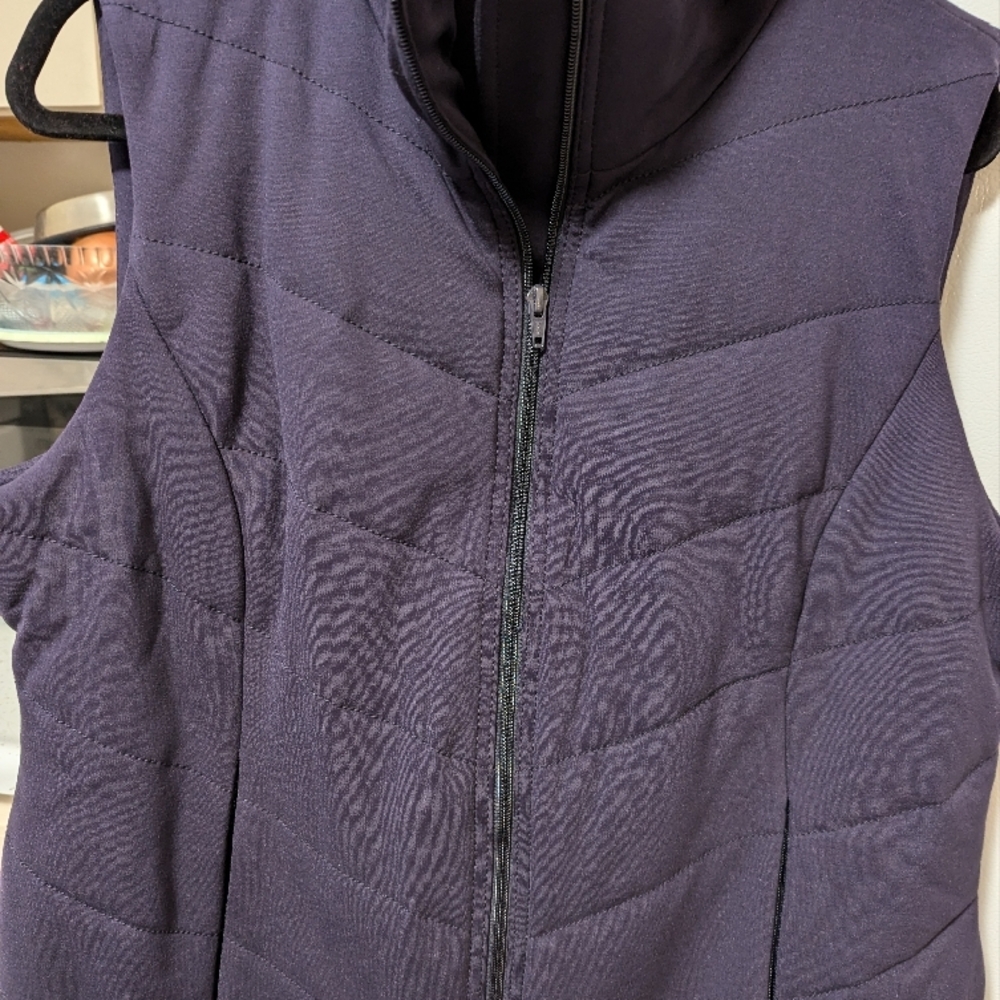 Purple Quilted Sleeveless Vest